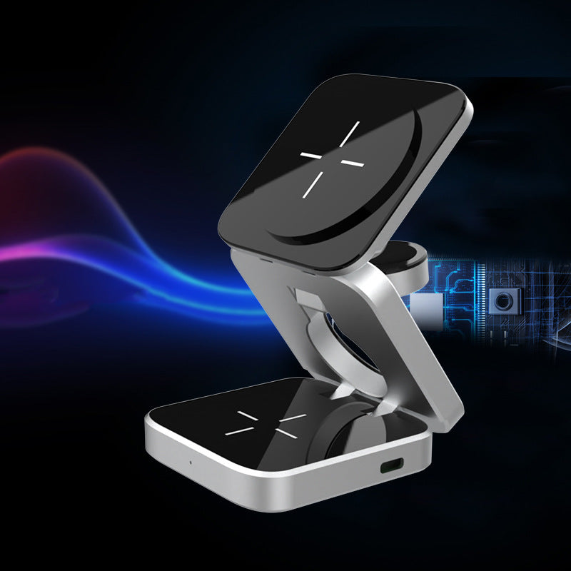 INSINC Kreatives faltbares 3-in-1-Wireless-Ladegerät für Apple