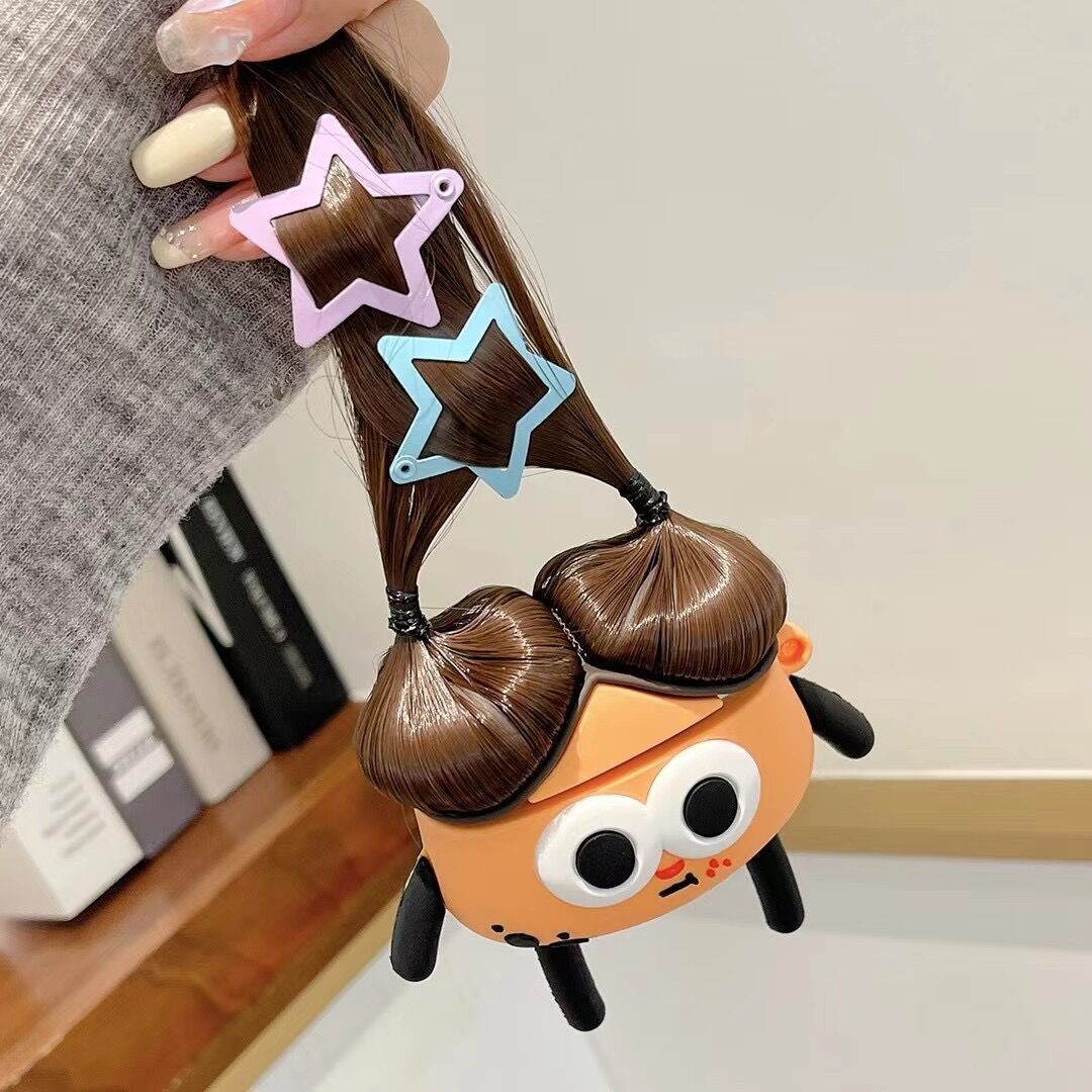 INSINC Creative Girl With Long Hair And Big Eyes AirPods-Hülle