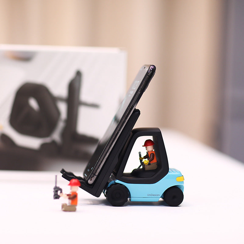 INSINC Kreatives 3D-Spielzeug, Gabelstapler, kabelloses Ladegerät, Disk-Geschenk