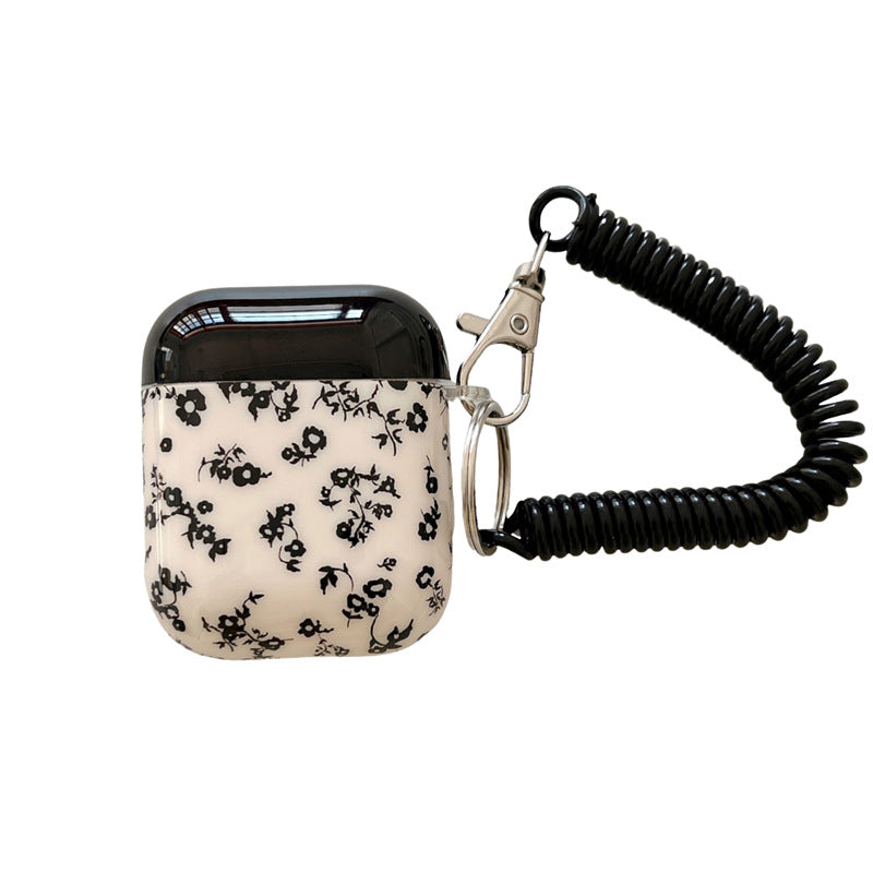 INSINC Creative Retro Black Floral AirPods-Hülle