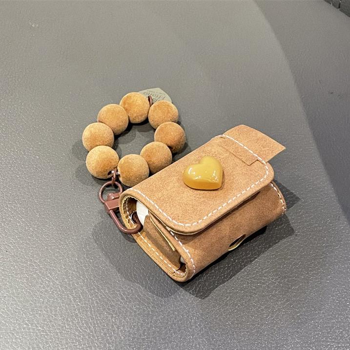 INSNIC Velvet Heart AirPods Purse: Winter Plush Case