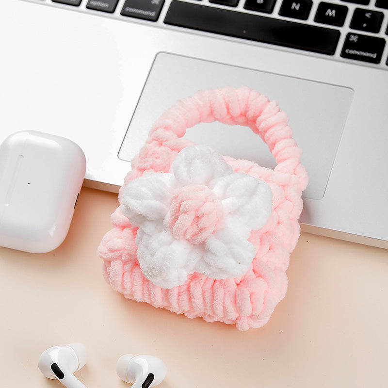 AirPods Bag | INSNIC Creative Beautiful Wool Knitted Camellia