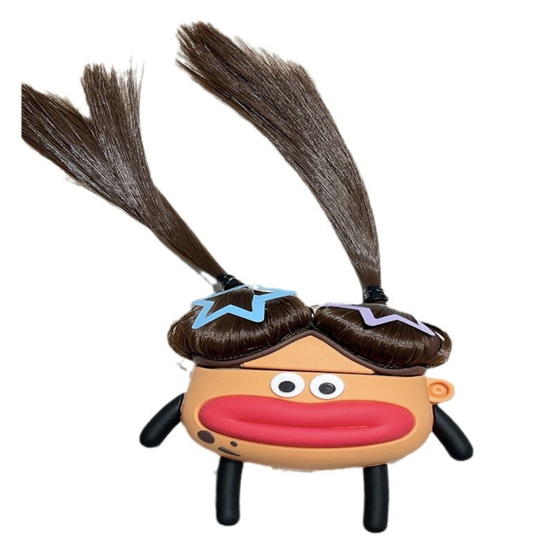 INSINC Creative Girl With Long Hair And Big Eyes AirPods-Hülle