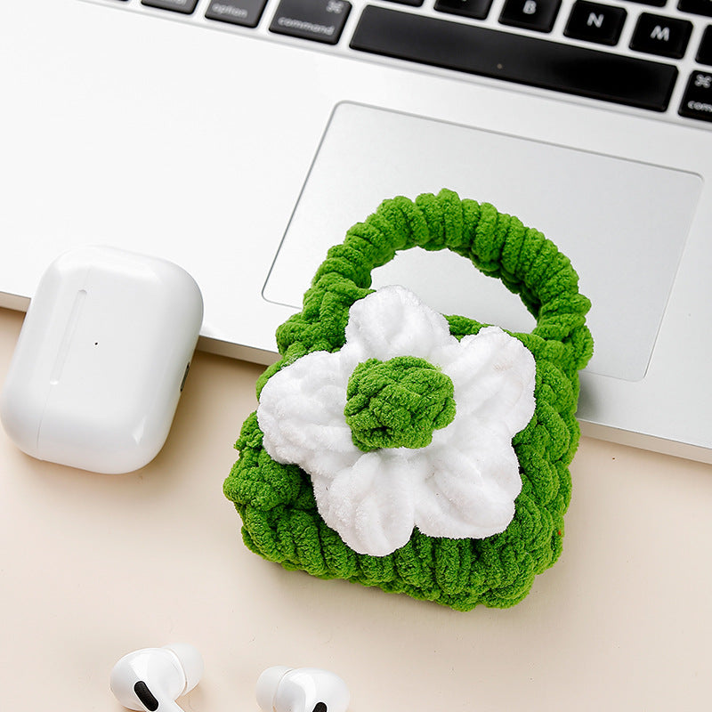 AirPods Bag | INSNIC Creative Beautiful Wool Knitted Camellia