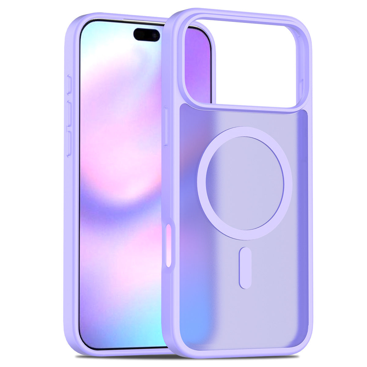 INSNIC Einfache magnetische Saugnapf-Hülle in Rosa mit Logo für iPhone