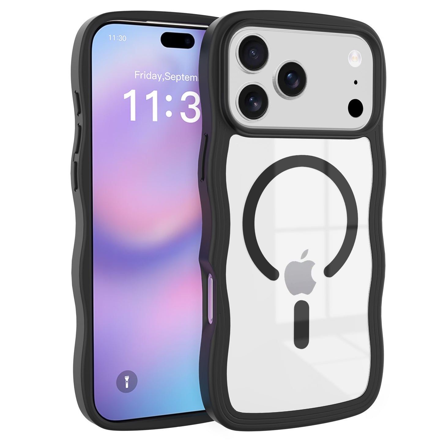 INSNIC Einfache magnetische Saugnapf-Hülle in Rosa mit Logo für iPhone