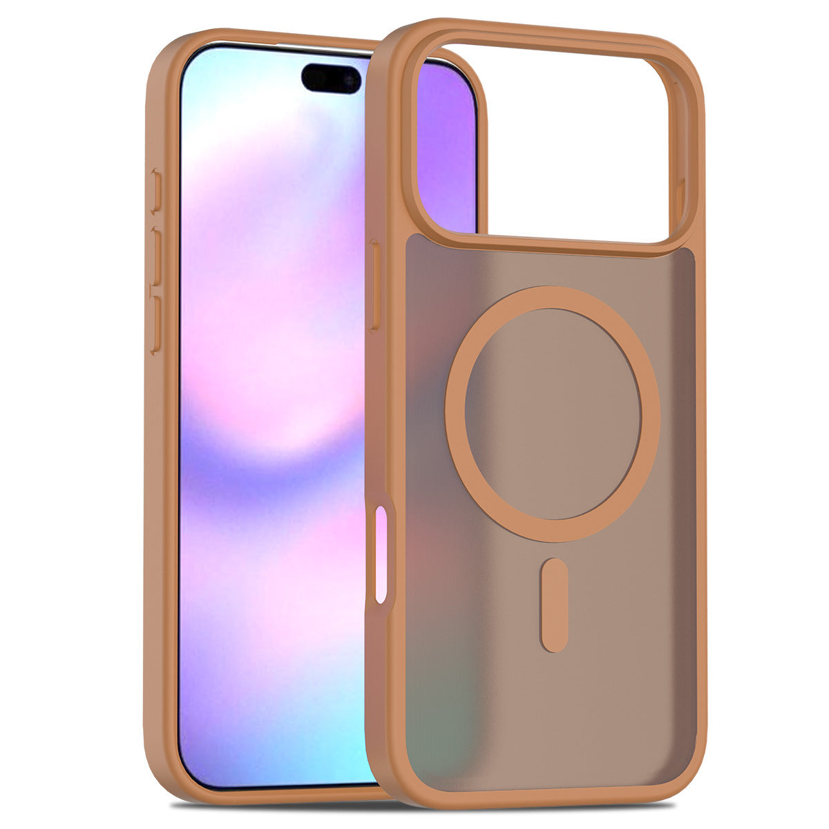 INSNIC Einfache magnetische Saugnapf-Hülle in Rosa mit Logo für iPhone