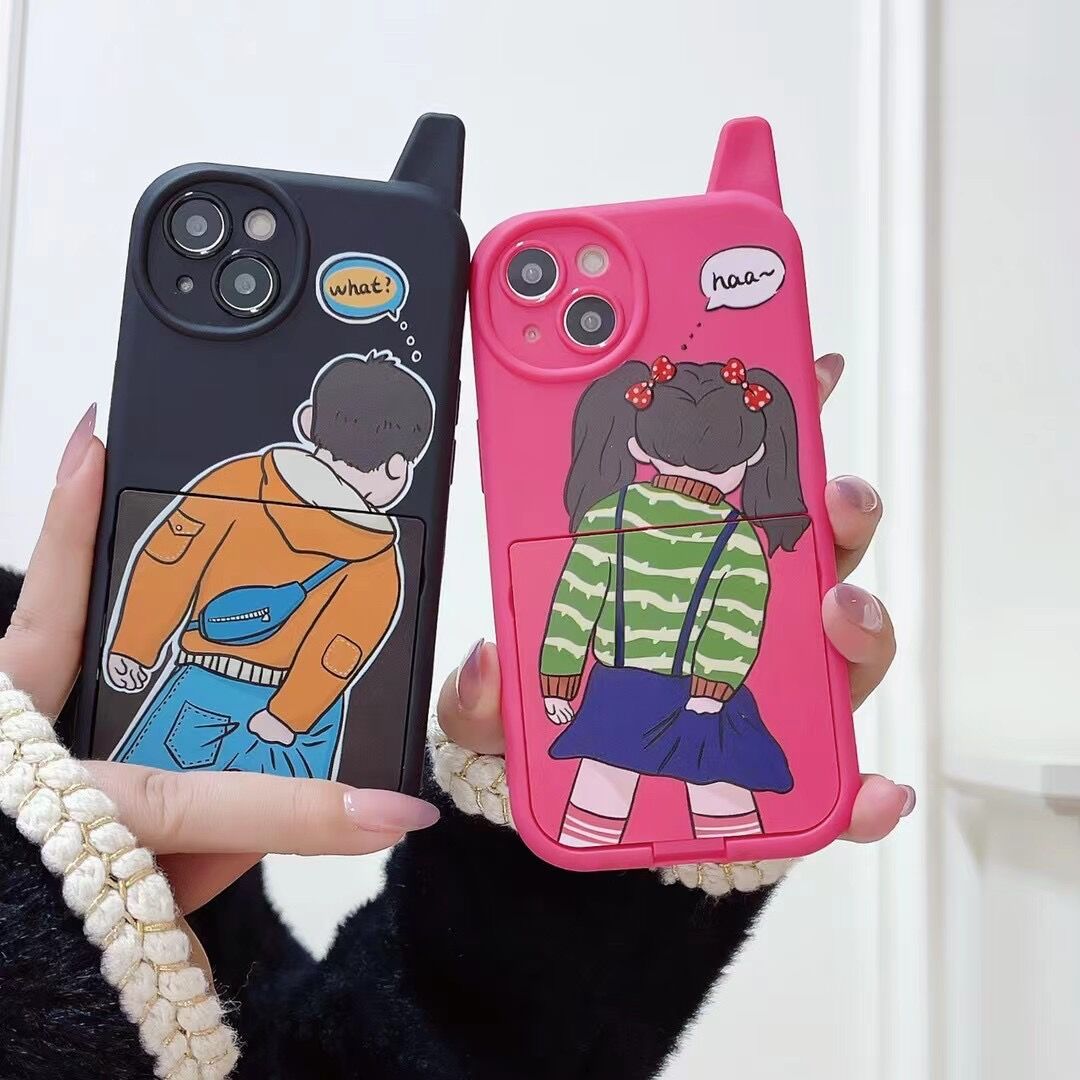 iPhone case | INSNIC Creative Cartoon Spoof Butt Scratching Couples And Friends