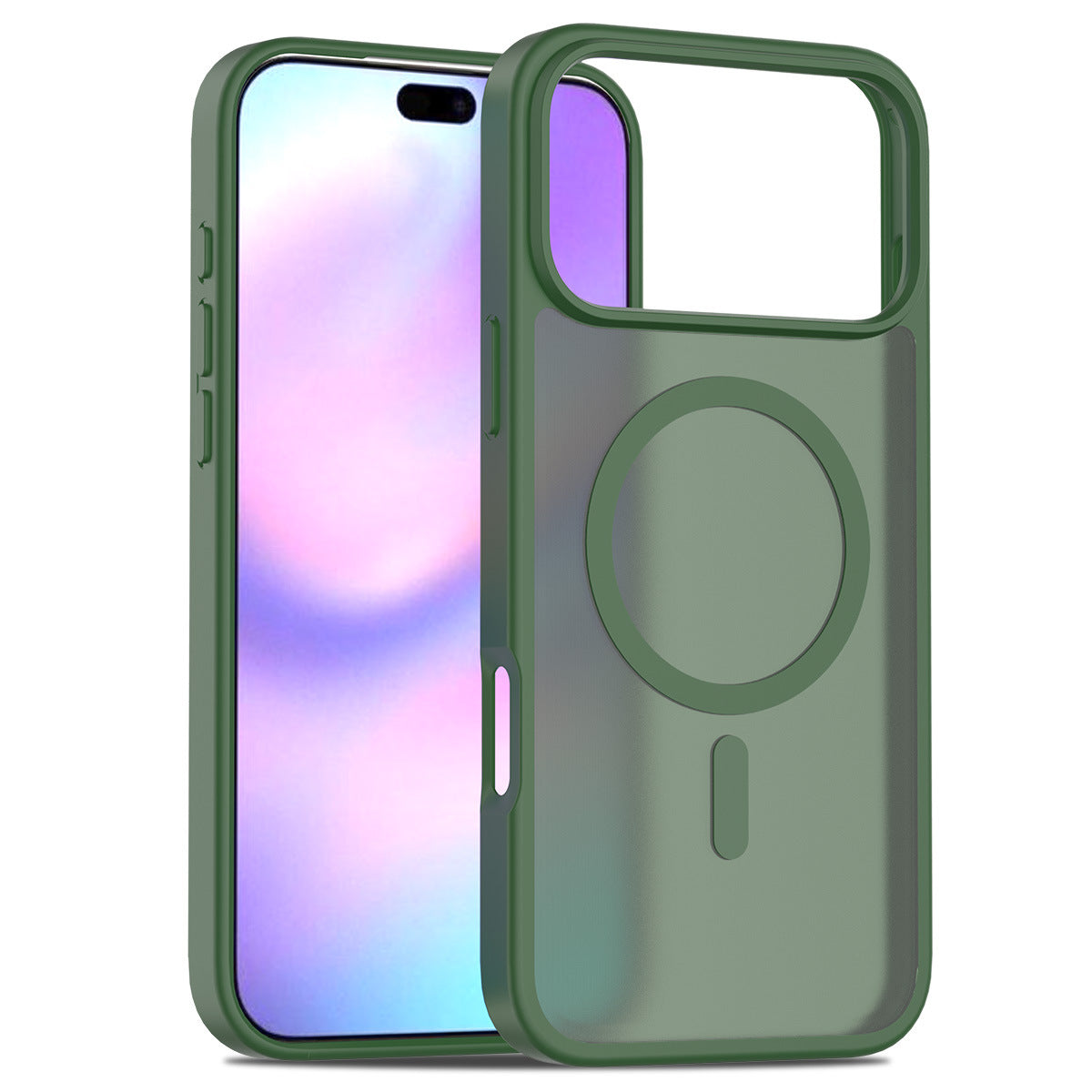 INSNIC Einfache magnetische Saugnapf-Hülle in Rosa mit Logo für iPhone