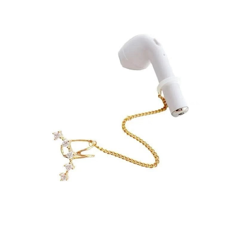 Airpods anti lost Chain | INSNIC Creative Women's Golden Star Ear Clip
