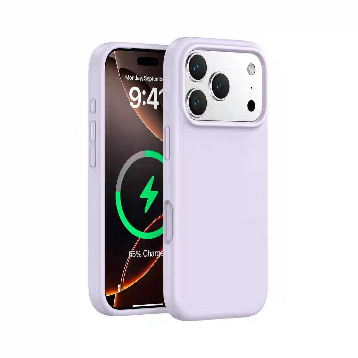 INSNIC Einfache magnetische Saugnapf-Hülle in Rosa mit Logo für iPhone