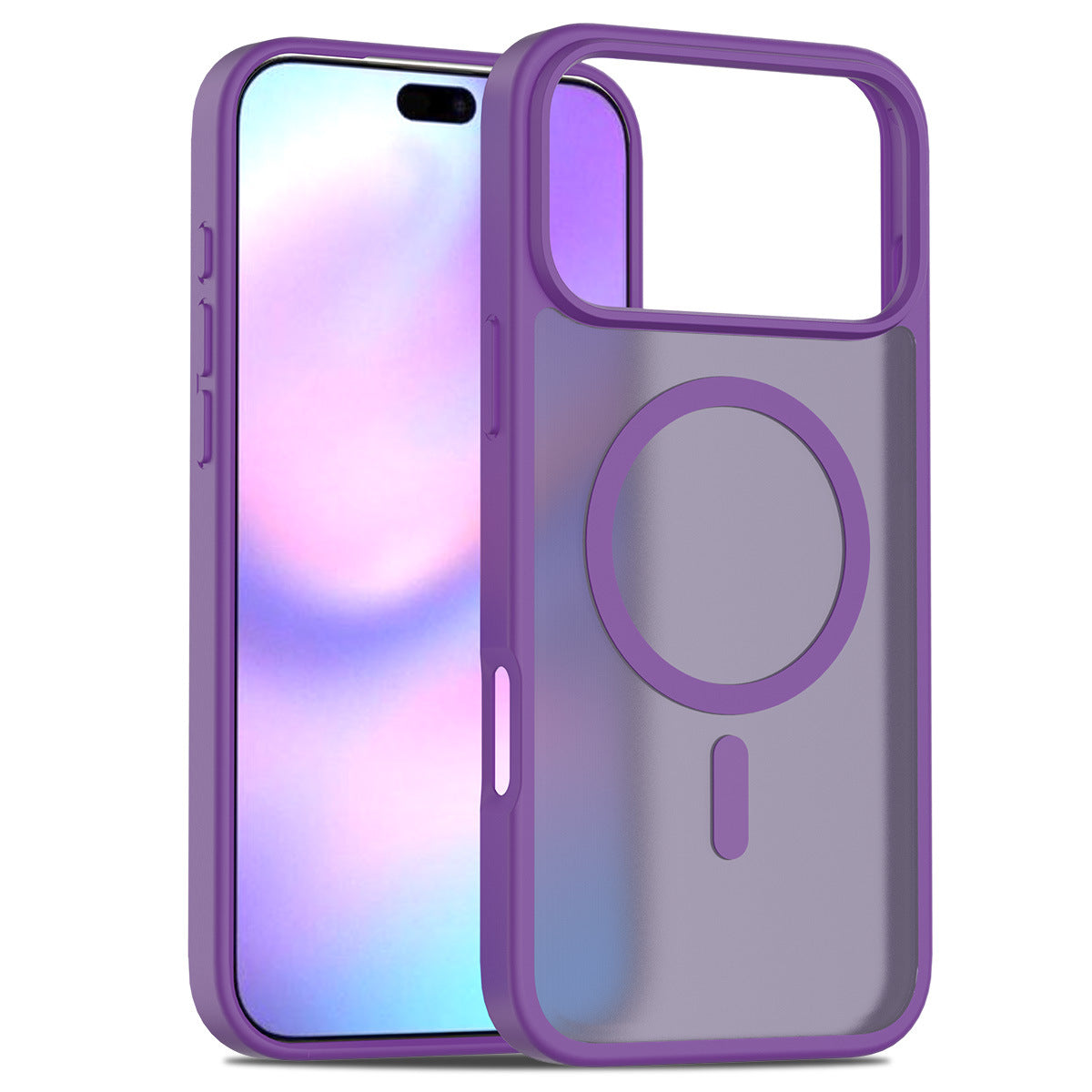 INSNIC Einfache magnetische Saugnapf-Hülle in Rosa mit Logo für iPhone