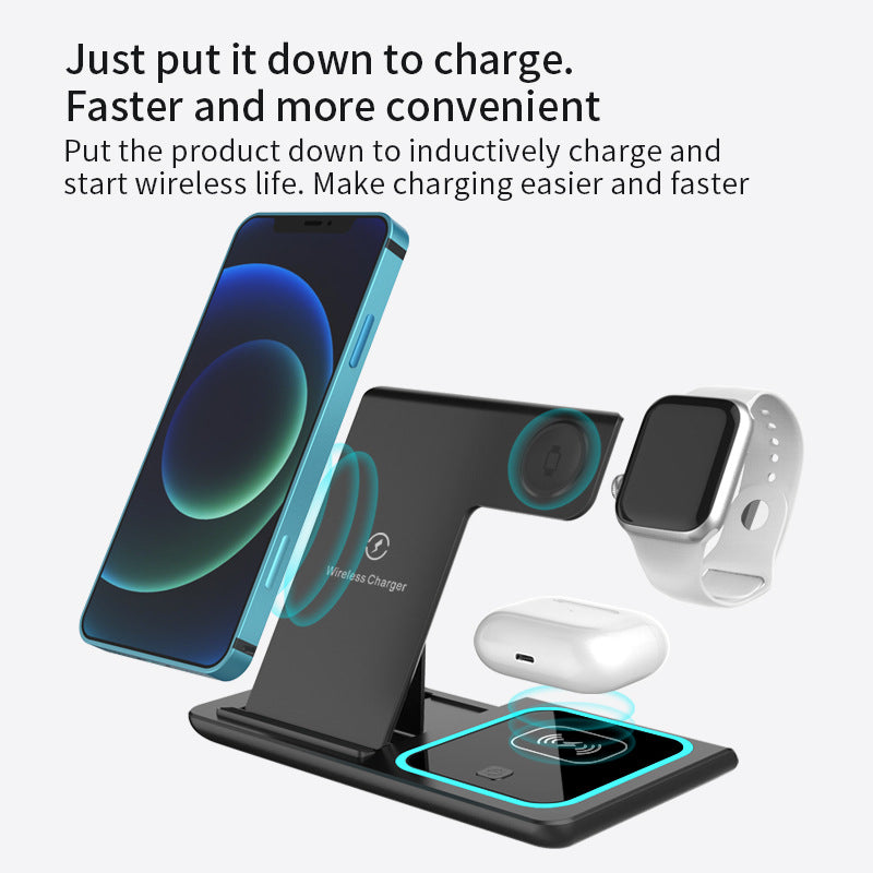 INSINC Creative 3 in 1 Wireless Charger For Apple And Huawei