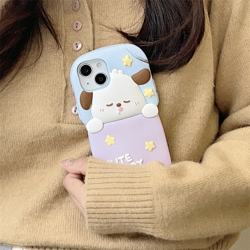 INSNIC Creative Silicone Cartoon Dog Case For iPhone