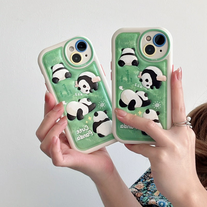 INSNIC Creative 3D Cute Panda Hülle für iPhone