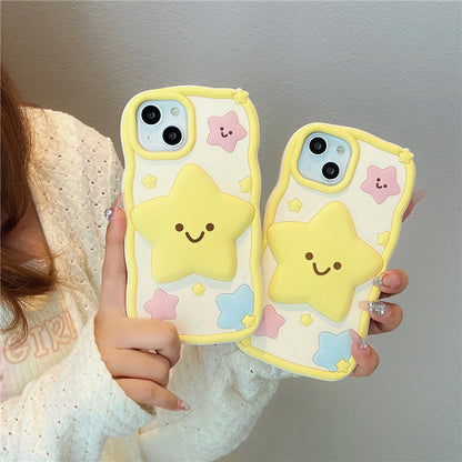 INSNIC Creative Silicone Smiley Star Case For iPhone