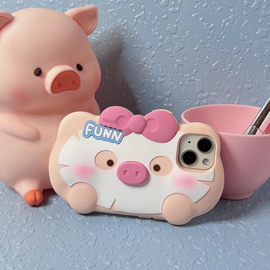 INSNIC Creative Makeup Niedliche Schweinchen-Hülle für iPhone
