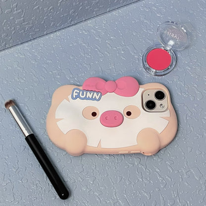 INSNIC Creative Makeup Niedliche Schweinchen-Hülle für iPhone