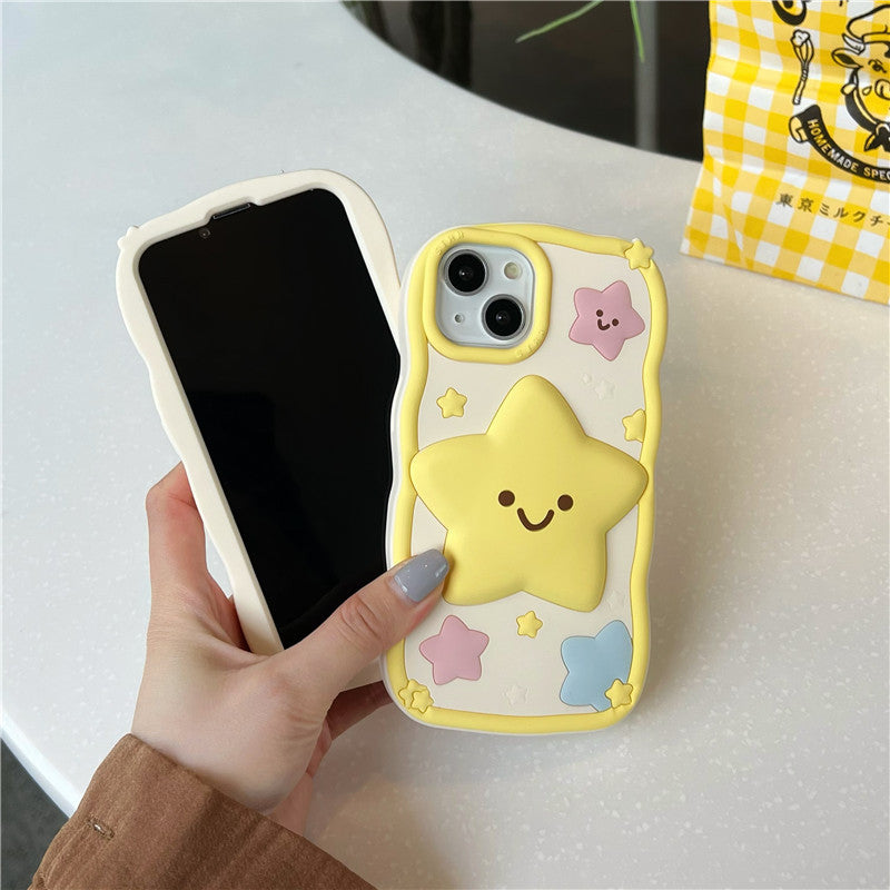 INSNIC Creative Silicone Smiley Star Case For iPhone