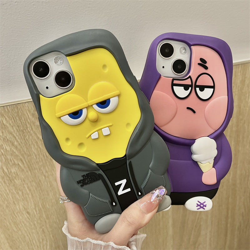 INSNIC Creative Patrick Star SpongeBob Schwammkopf Hülle für iPhone