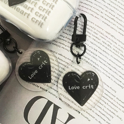 INSINC Creative Black Love Heart AirPods-Hülle