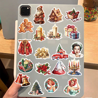 INSNIC Creative Waterproof Retro Christmas Stickers for DIY iPhone Case
