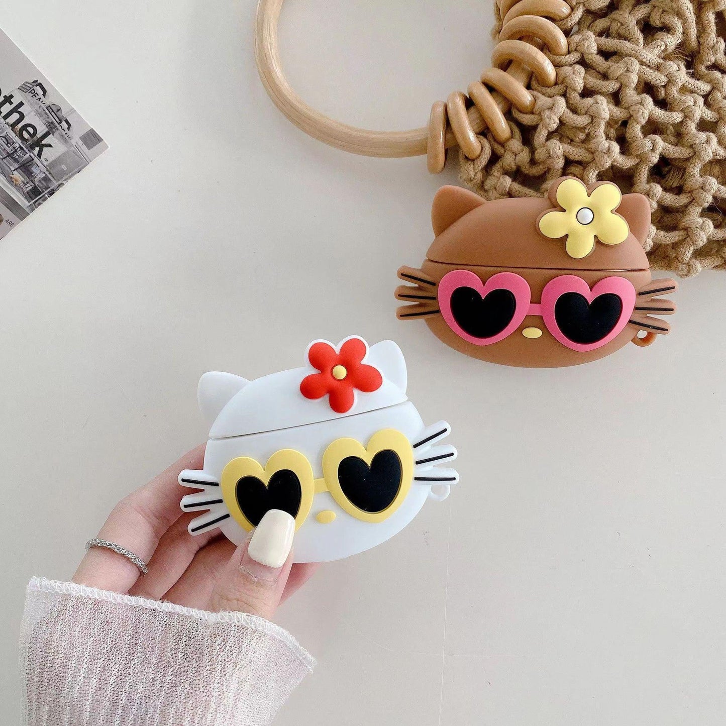 AirPods Case | INSNIC Creative Cute Little Flower Sunglasses KT Cat