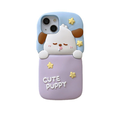 INSNIC Creative Silicone Cartoon Dog Case For iPhone