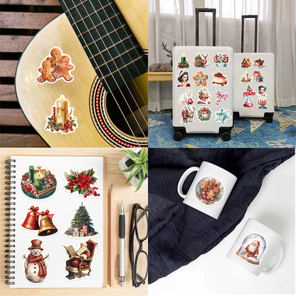 INSNIC Creative Waterproof Retro Christmas Stickers for DIY iPhone Case