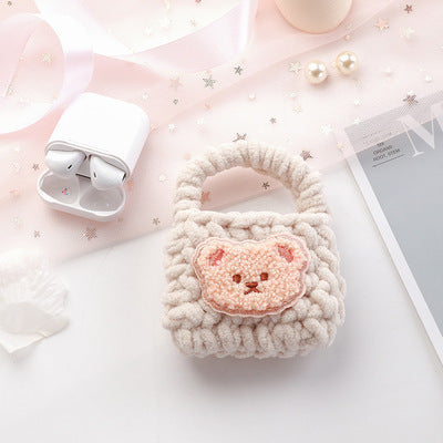 INSINC Creative Cute Cat Bear Portable AirPods Case