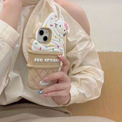 INSNIC Kreative 3D-Eiscreme-Hülle für iPhone