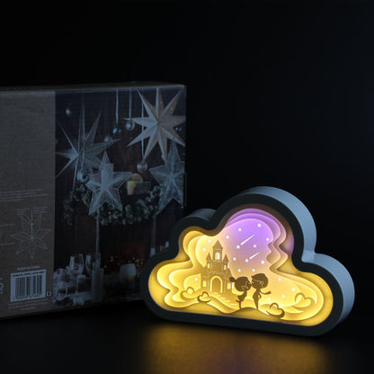 INSNIC Creative Gift 3D Cloud Shape Paper Carving Lamp