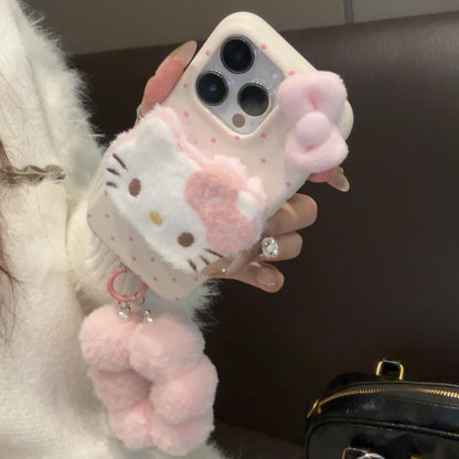 iPhone case | INSNIC Creative Plush 3D Hello Kitty With Lanyard
