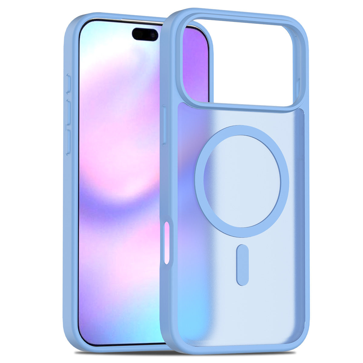 INSNIC Einfache magnetische Saugnapf-Hülle in Rosa mit Logo für iPhone