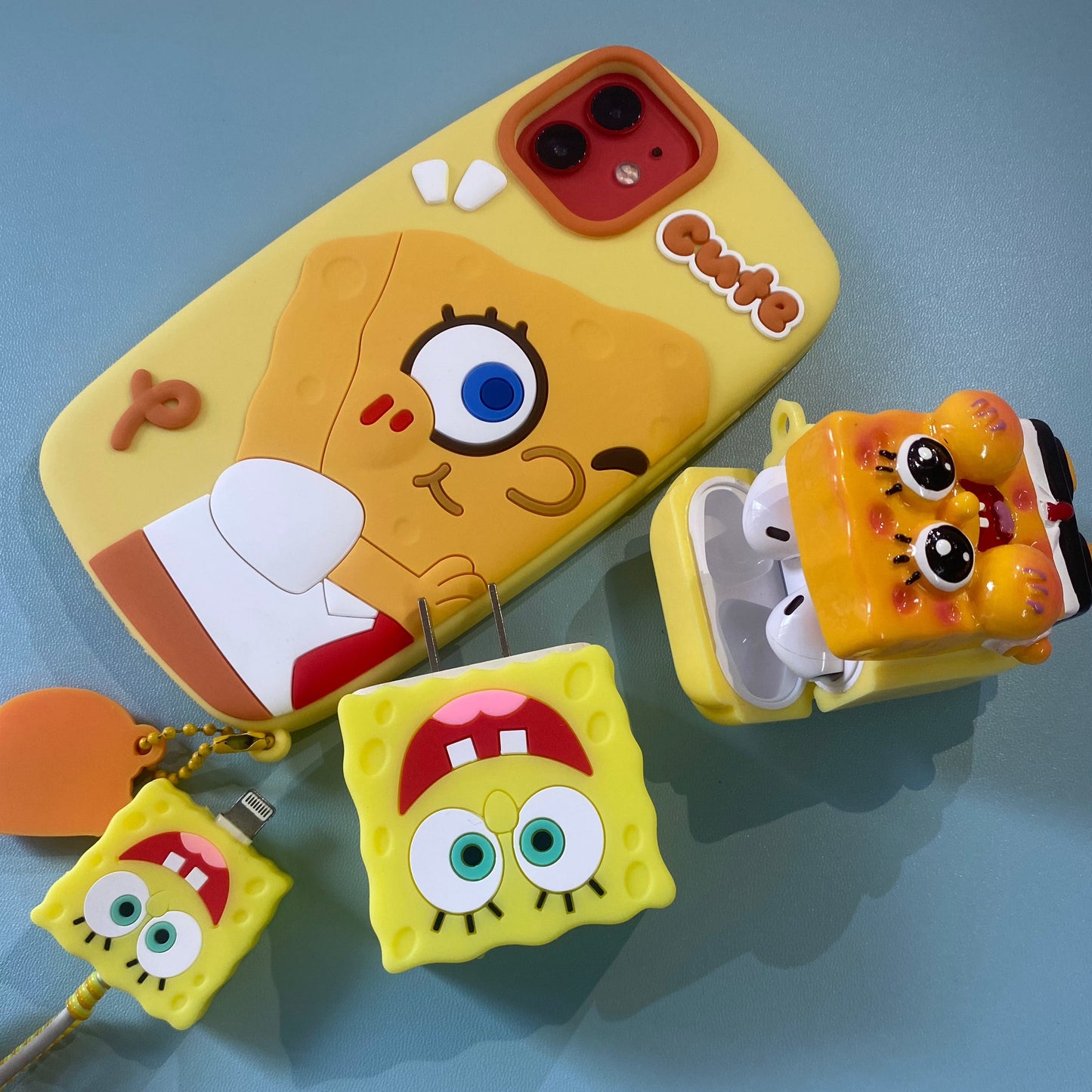 Charger Case | INSNIC Creative Spongebob 4 Piece Set