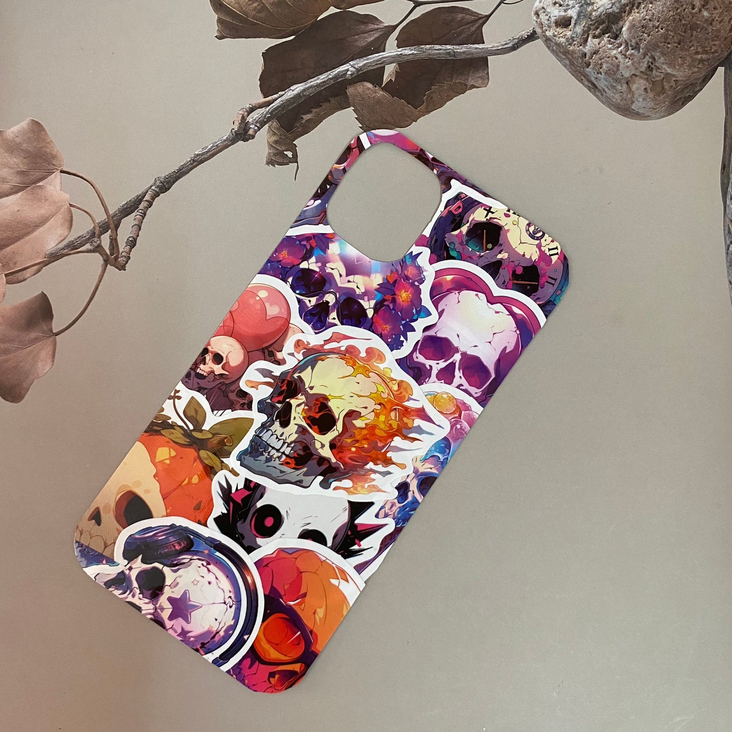 INSNIC Kreative wasserdichte Totenkopf-Aufkleber für selbstgemachte iPhone-Hüllen