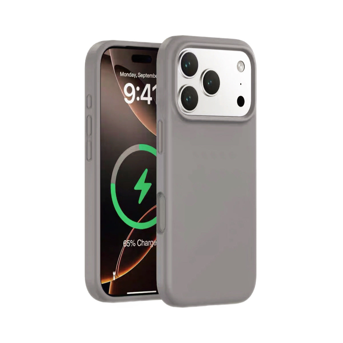 INSNIC Einfache magnetische Saugnapf-Hülle in Rosa mit Logo für iPhone