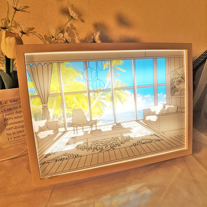 INSNIC Artwork Homedecor Geschenk Seaside Serie von Lichtmalerei