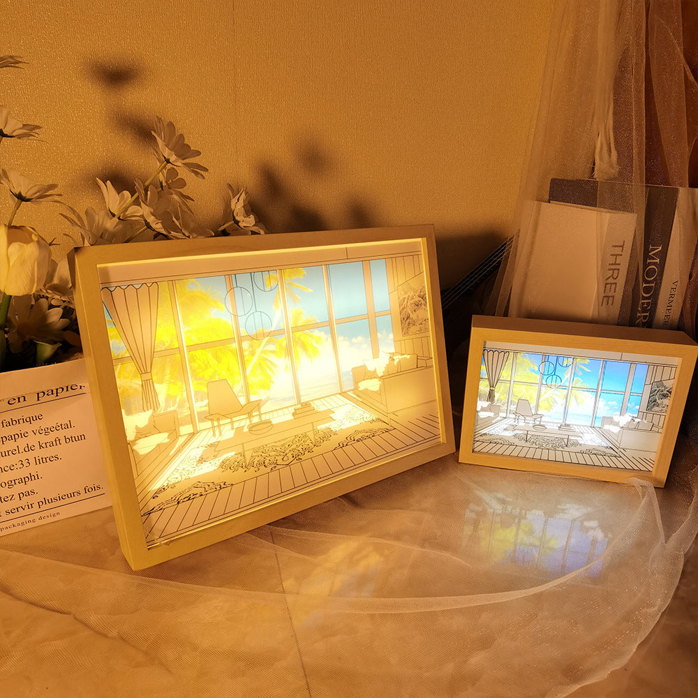 INSNIC Artwork Homedecor Gift Seaside Series Of Light Painting
