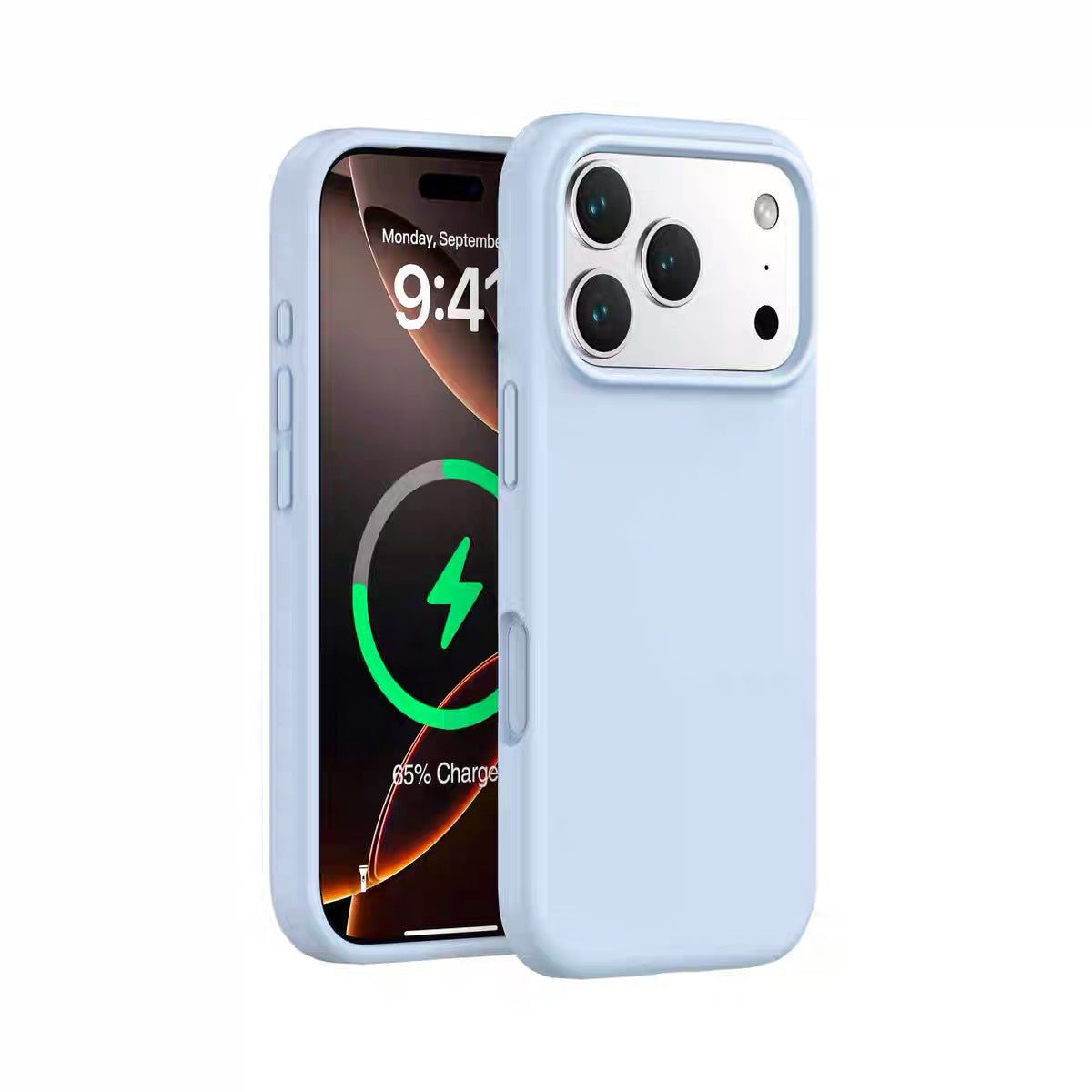 INSNIC Einfache magnetische Saugnapf-Hülle in Rosa mit Logo für iPhone