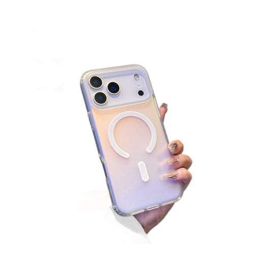 INSNIC Einfache magnetische Saugnapf-Hülle in Rosa mit Logo für iPhone