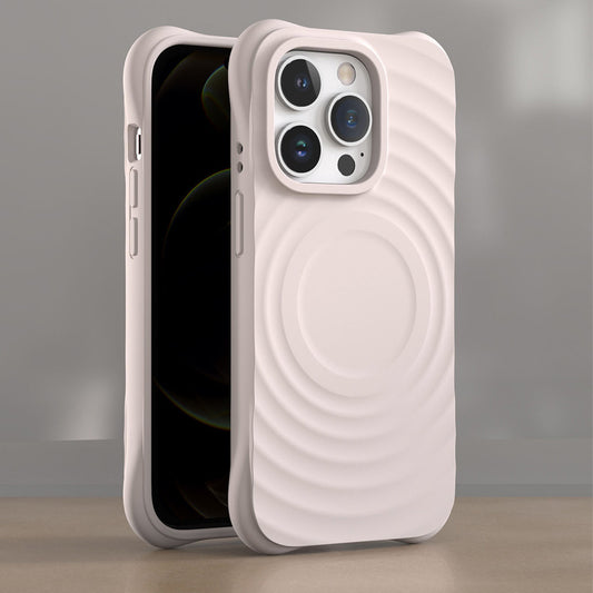 INSNIC Einfache magnetische Saugnapf-Hülle in Rosa mit Logo für iPhone