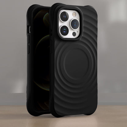 INSNIC Einfache magnetische Saugnapf-Hülle in Rosa mit Logo für iPhone