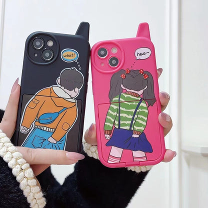 iPhone case | INSNIC Creative Cartoon Spoof Butt Scratching Couple