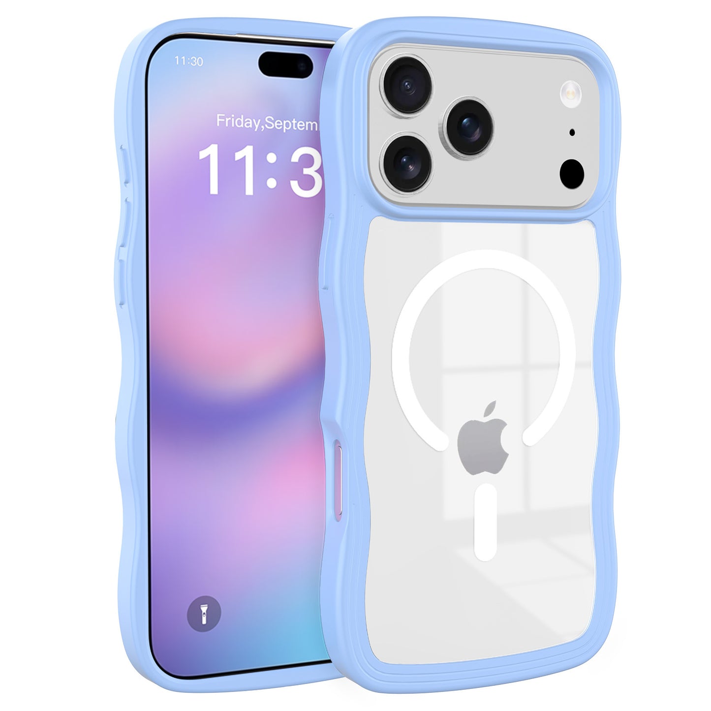 INSNIC Einfache magnetische Saugnapf-Hülle in Rosa mit Logo für iPhone