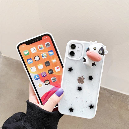 INSNIC Cute Sound-emitting Luminescent Cow Case For iPhone