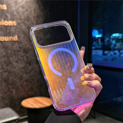 INSNIC Einfache magnetische Saugnapf-Hülle in Rosa mit Logo für iPhone