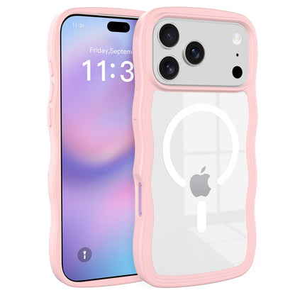 INSNIC Einfache magnetische Saugnapf-Hülle in Rosa mit Logo für iPhone