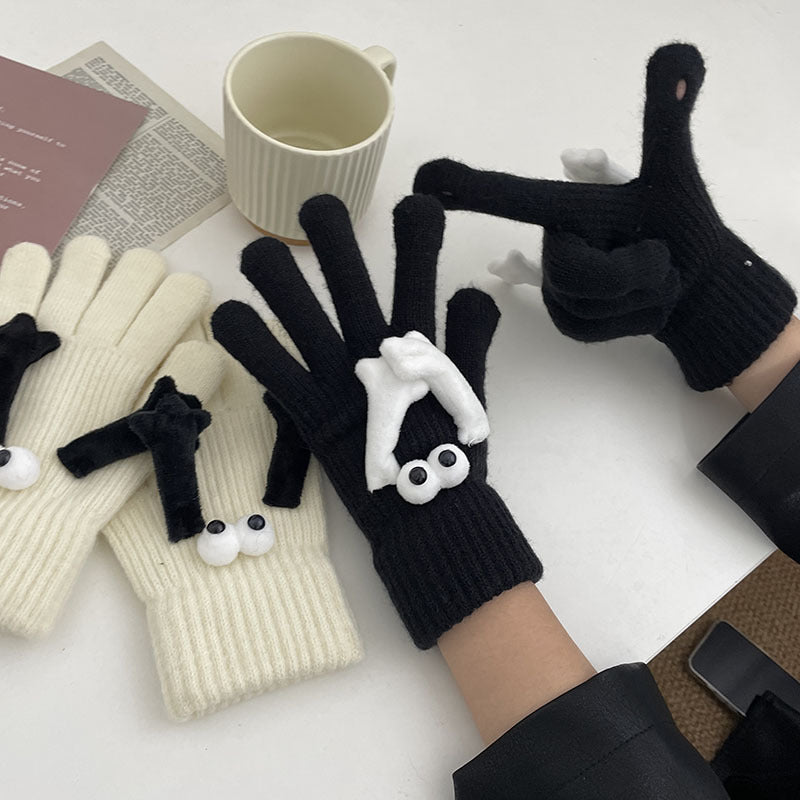 INSNIC Couple Holding Hands Gloves One Size Fits All