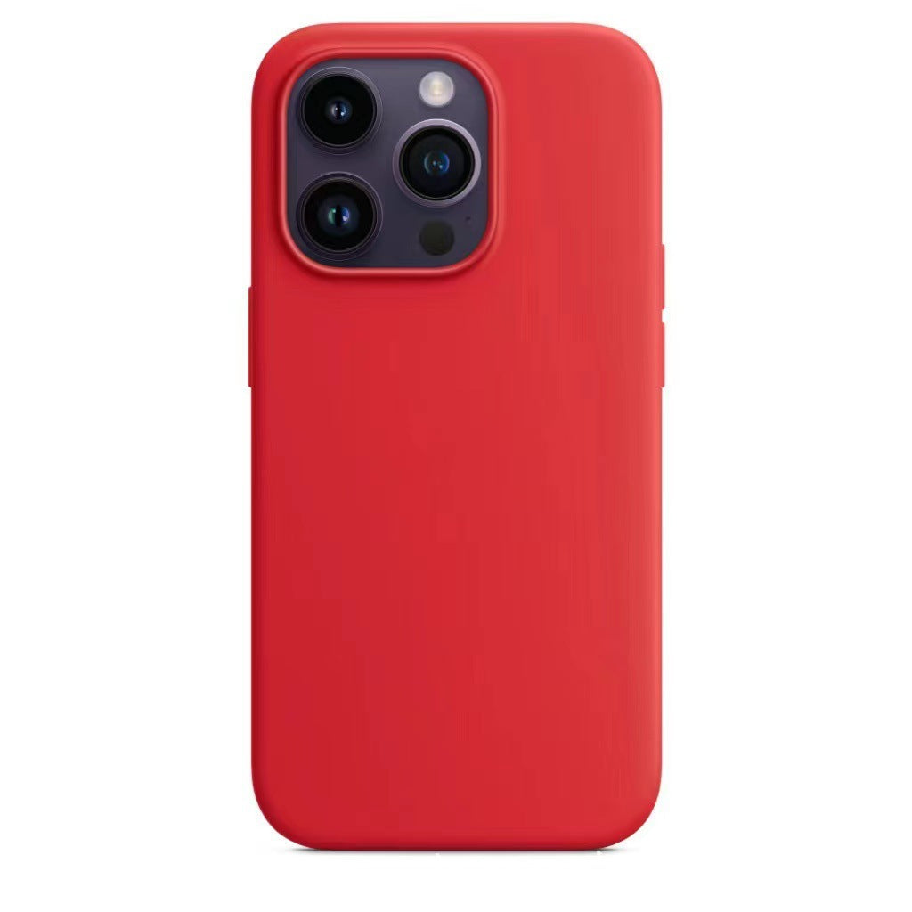 INSNIC Einfache magnetische Saugnapf-Hülle in Rot mit Logo für iPhone